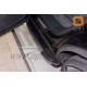 Пороги алюминивые Brilliant Black Турция для Toyota Hilux 2015-2021