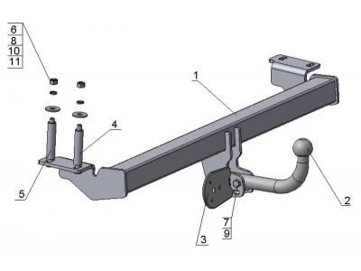 Фаркоп Avtos для Chery Tiggo 2005-2014