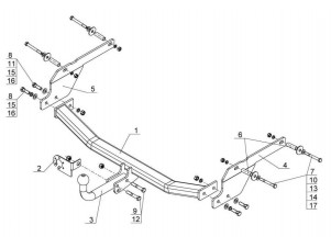 ТСУ Фаркоп Avtos на Nissan Almera № NS 24